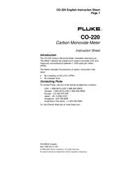 Thumbnail of document Manual - CO-220 Carbon Monoxide Meter